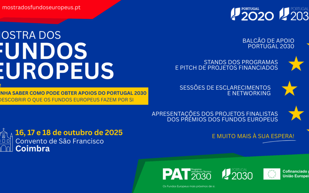 Mostra dos Fundos Europeus está de regresso de 16 a 18 de outubro em Coimbra
