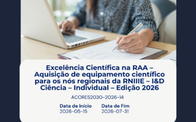 Açores 2030 lança aviso para reforço da excelência científica na Região