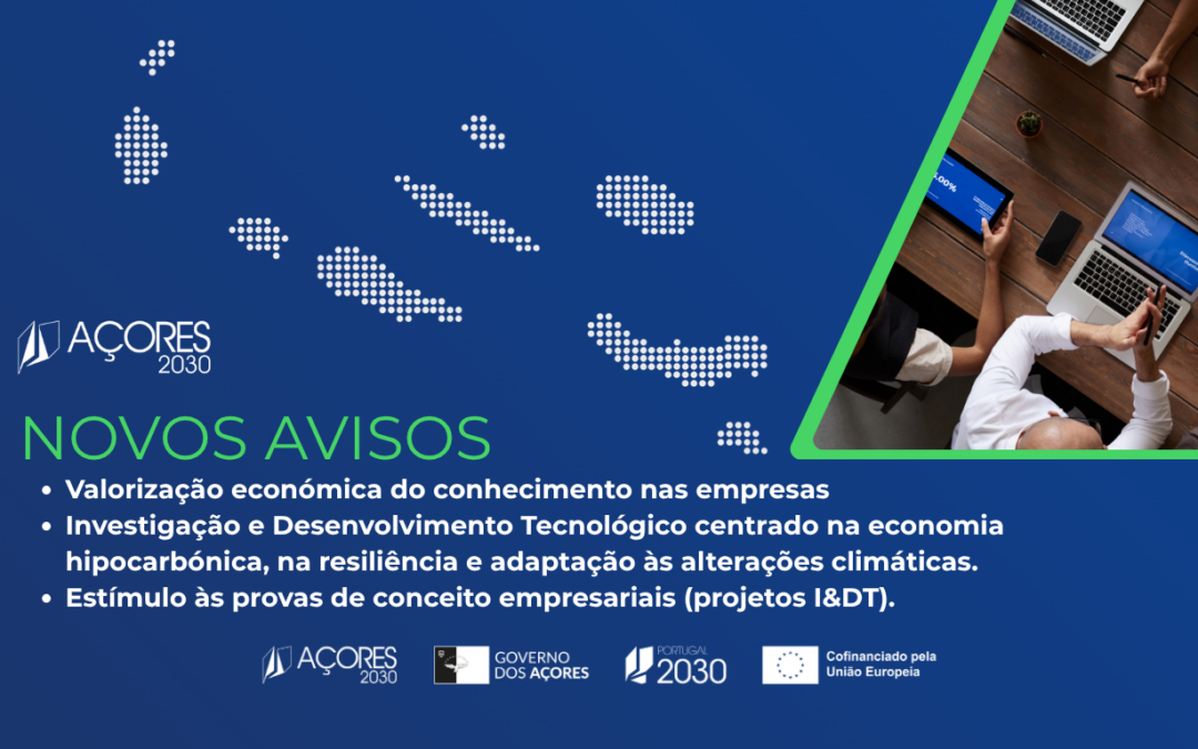 Açores 2030 lança três avisos para reforçar a investigação e inovação nas empresas